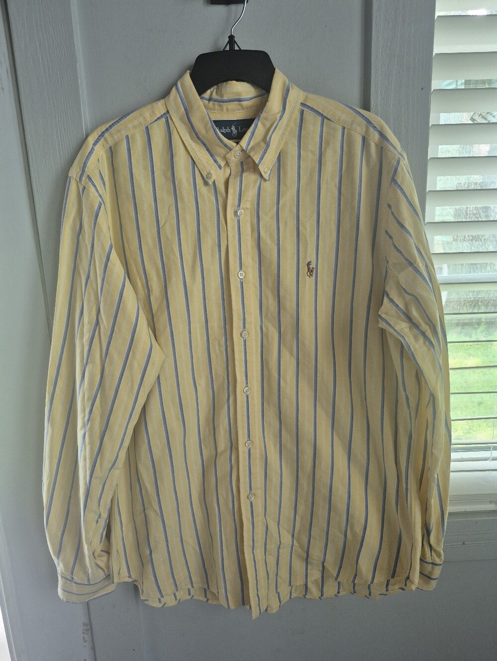 Ralph Lauren Yellow Shirt with Blue Stripes